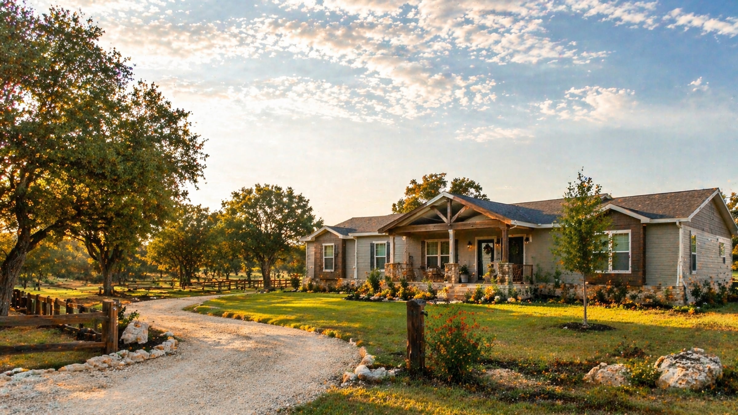 Manufactured home delivered to a Texas Hill Country ranch property