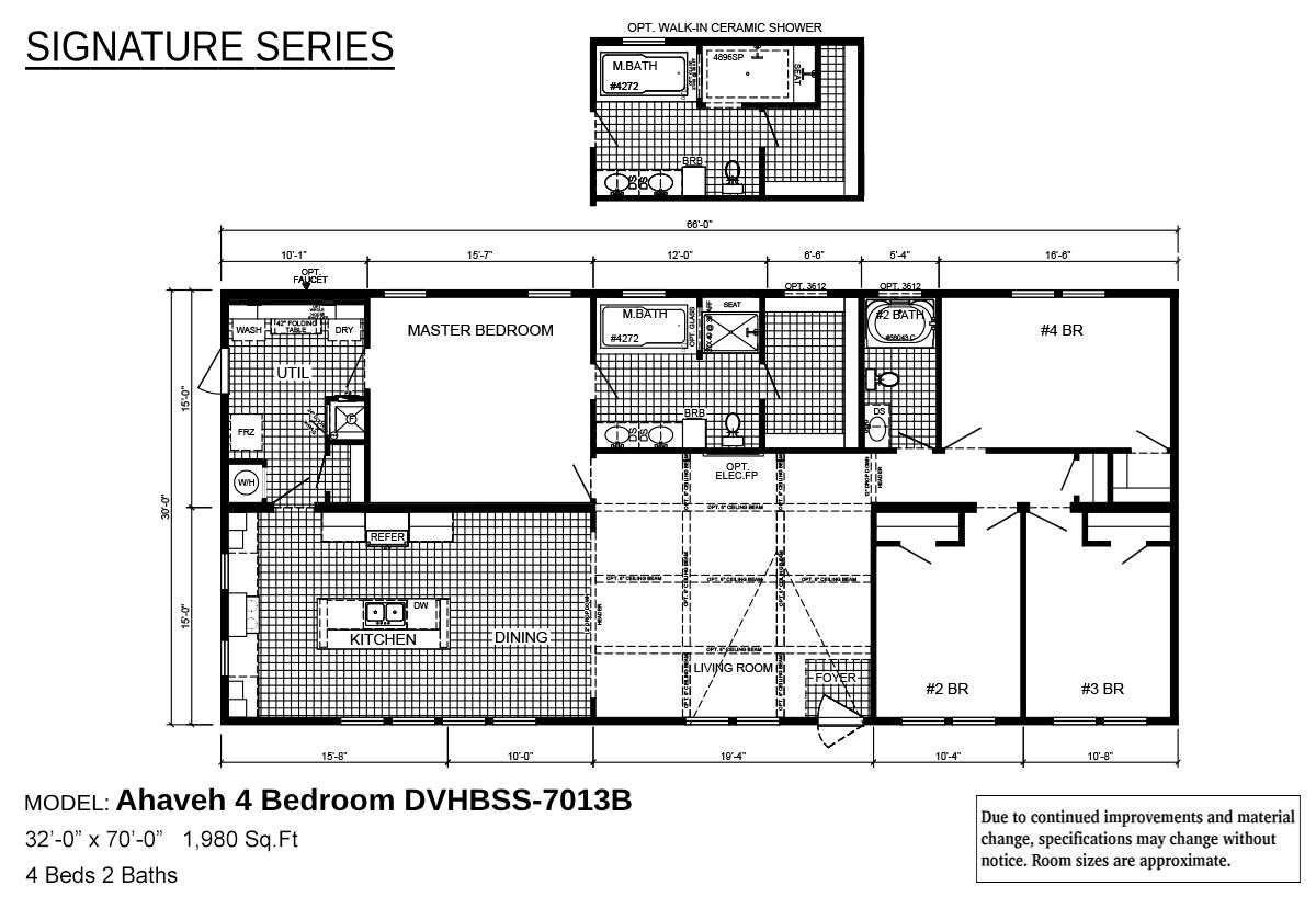 Floor plan for Ahaveh 4 Bedroom