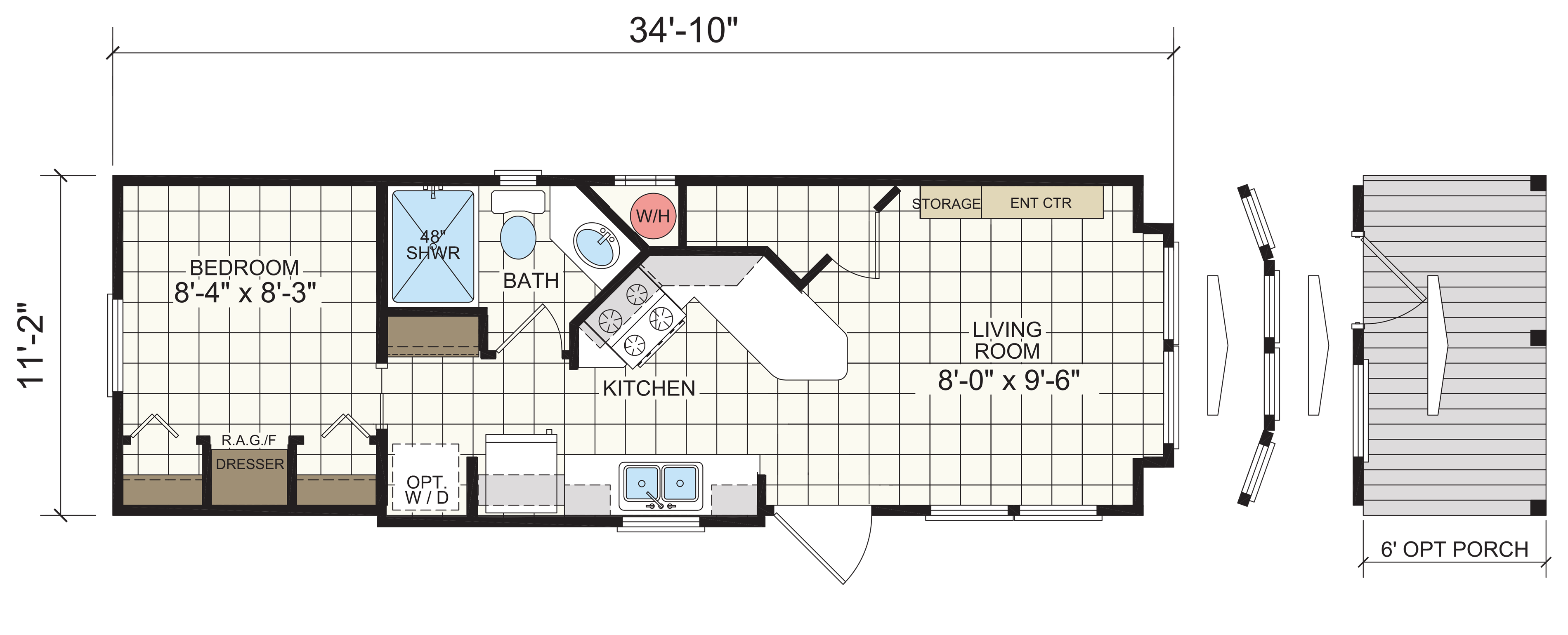 Floor plan for APS 527B