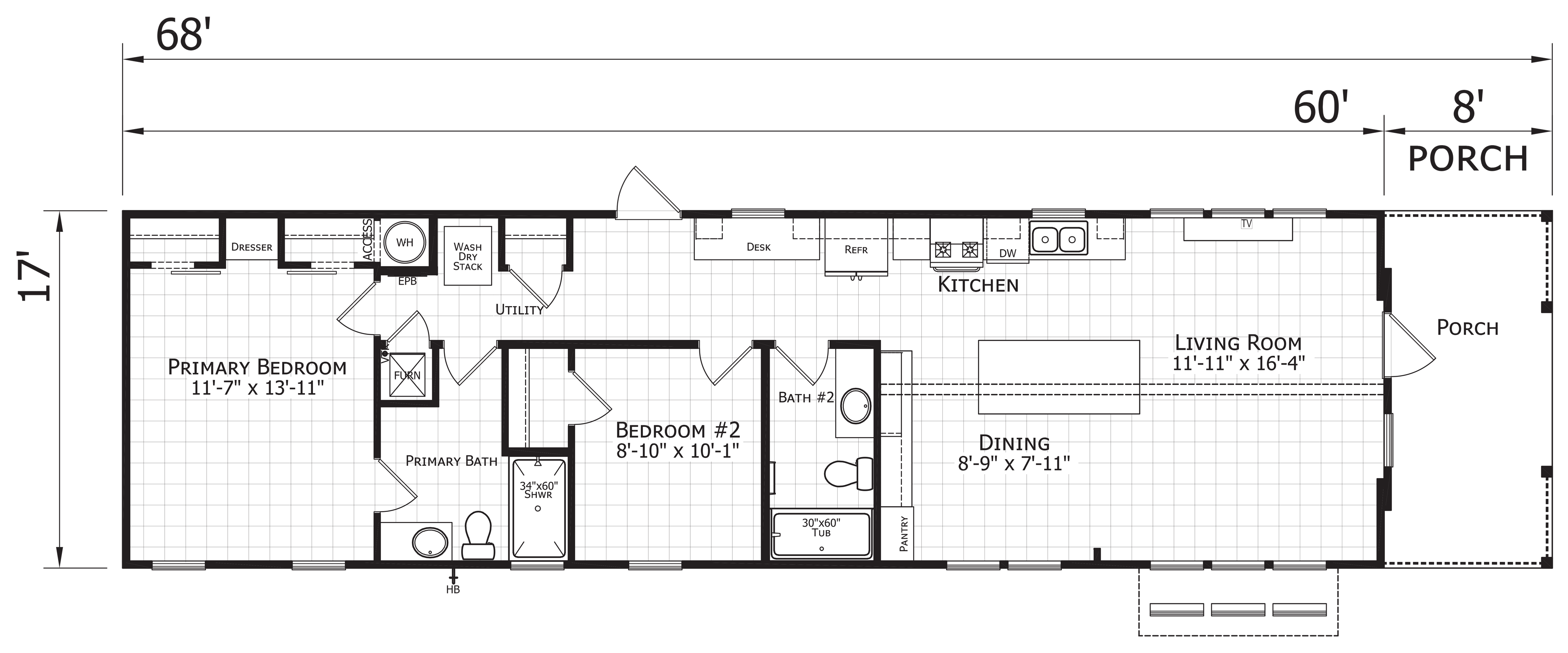 Floor plan for D1868B