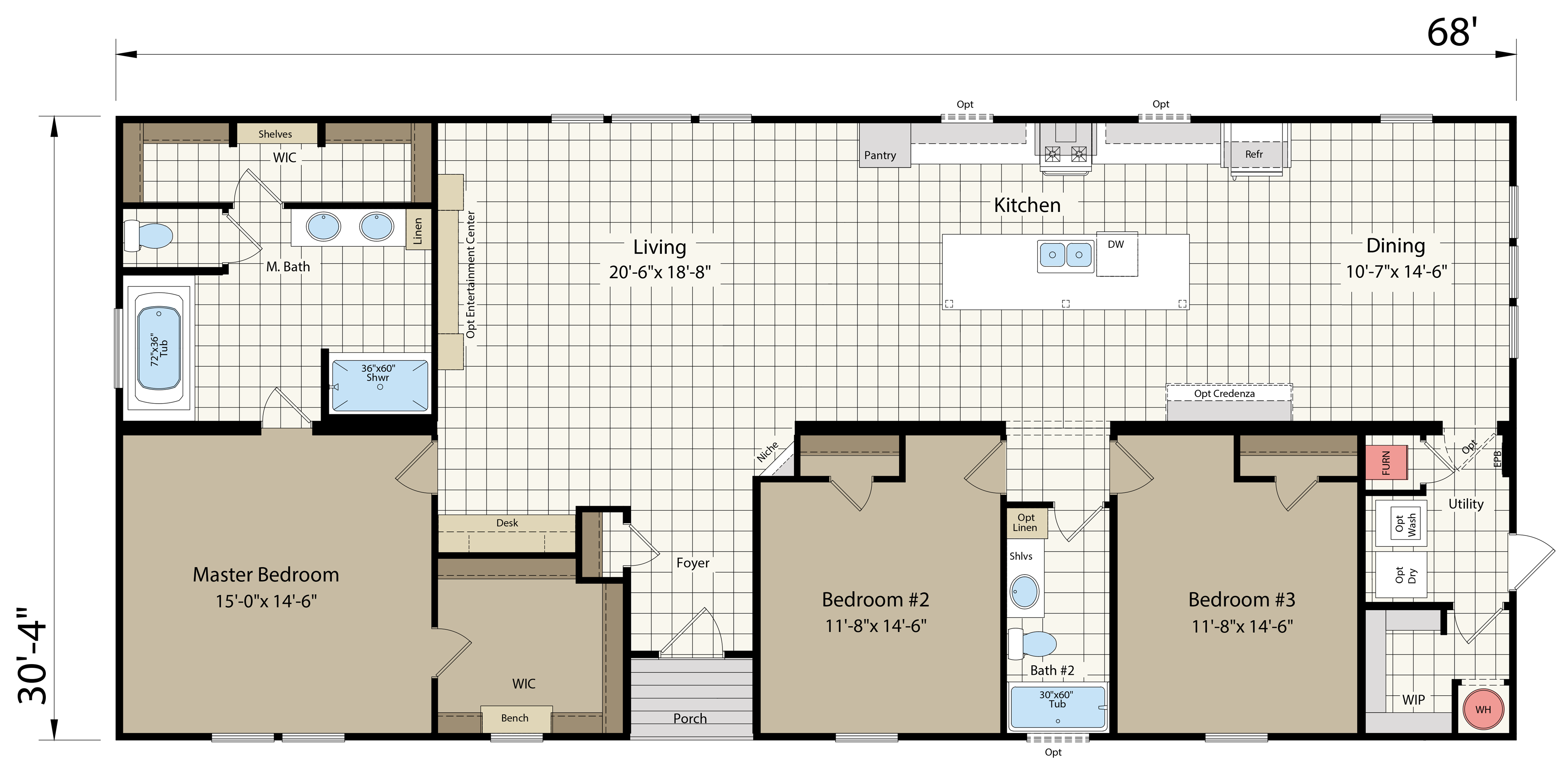Floor plan for Innovation 3268C