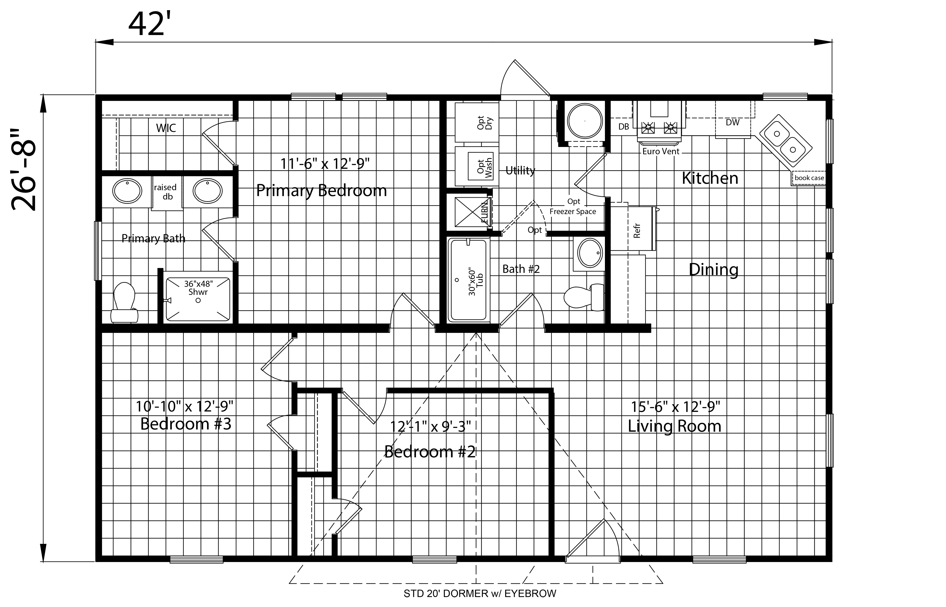 Floor plan for New Moon 2842J