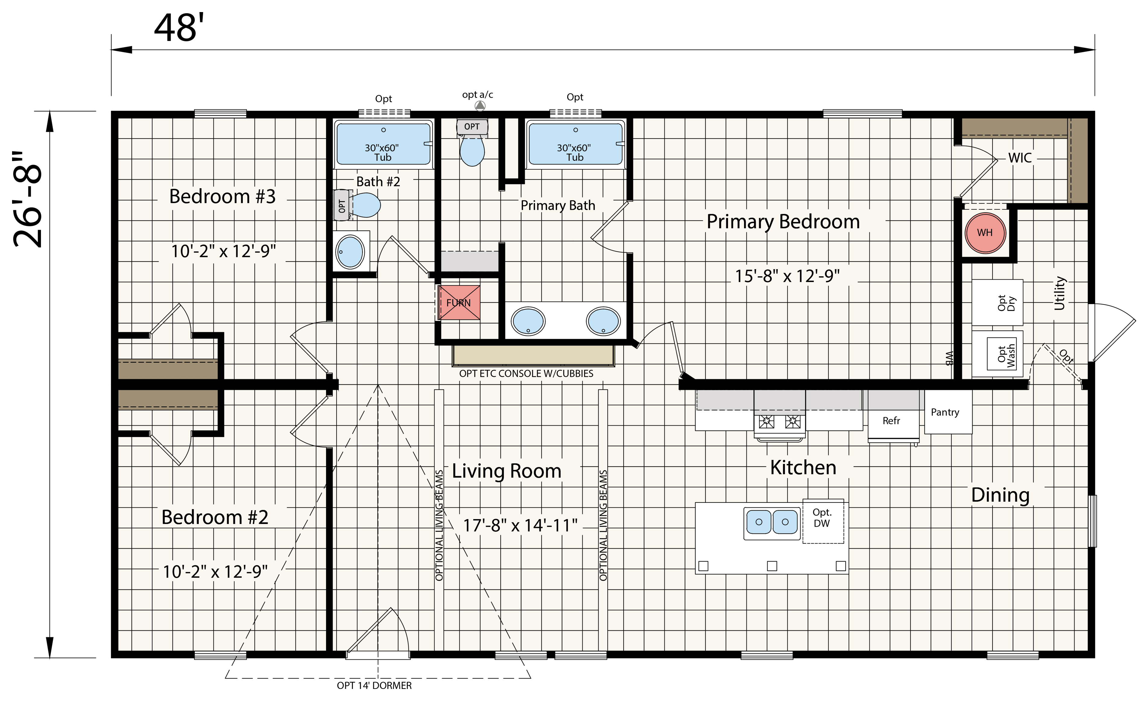 Floor plan for New Moon 2848B