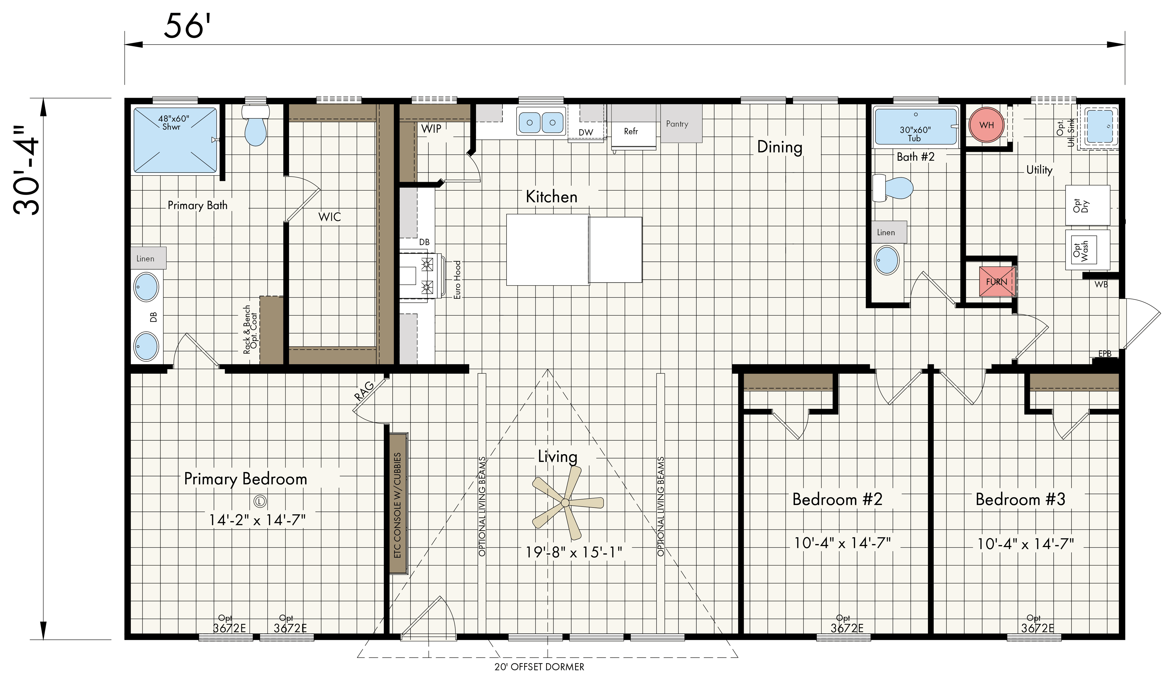 Floor plan for New Moon 3256F