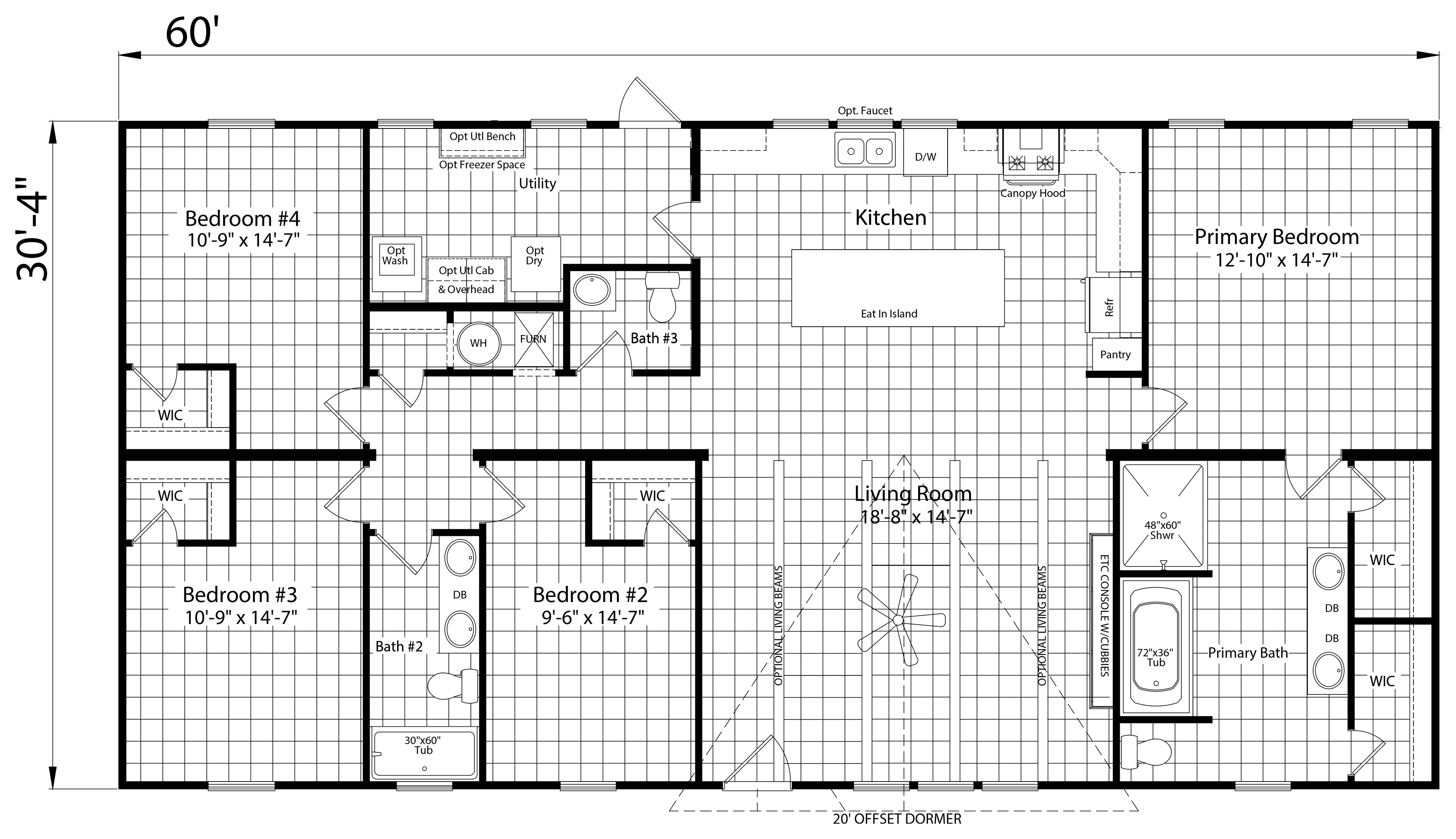 Floor plan for New Moon 3260A