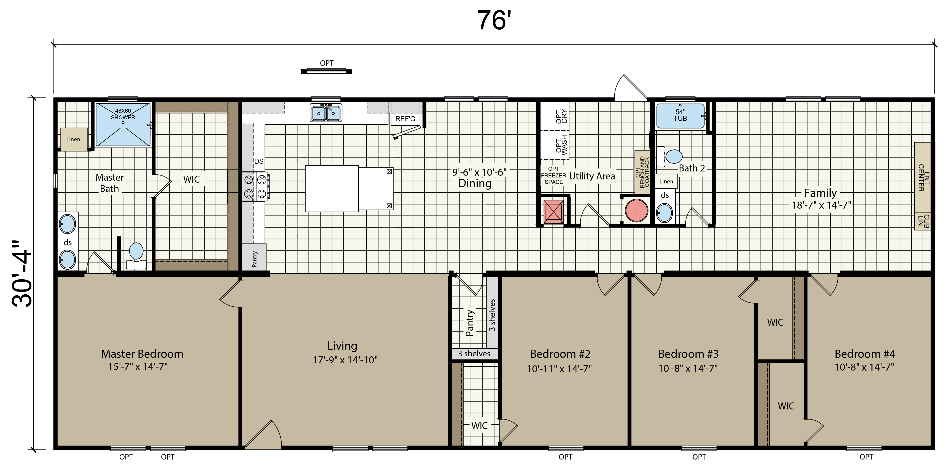 Floor plan for New Moon 3276A