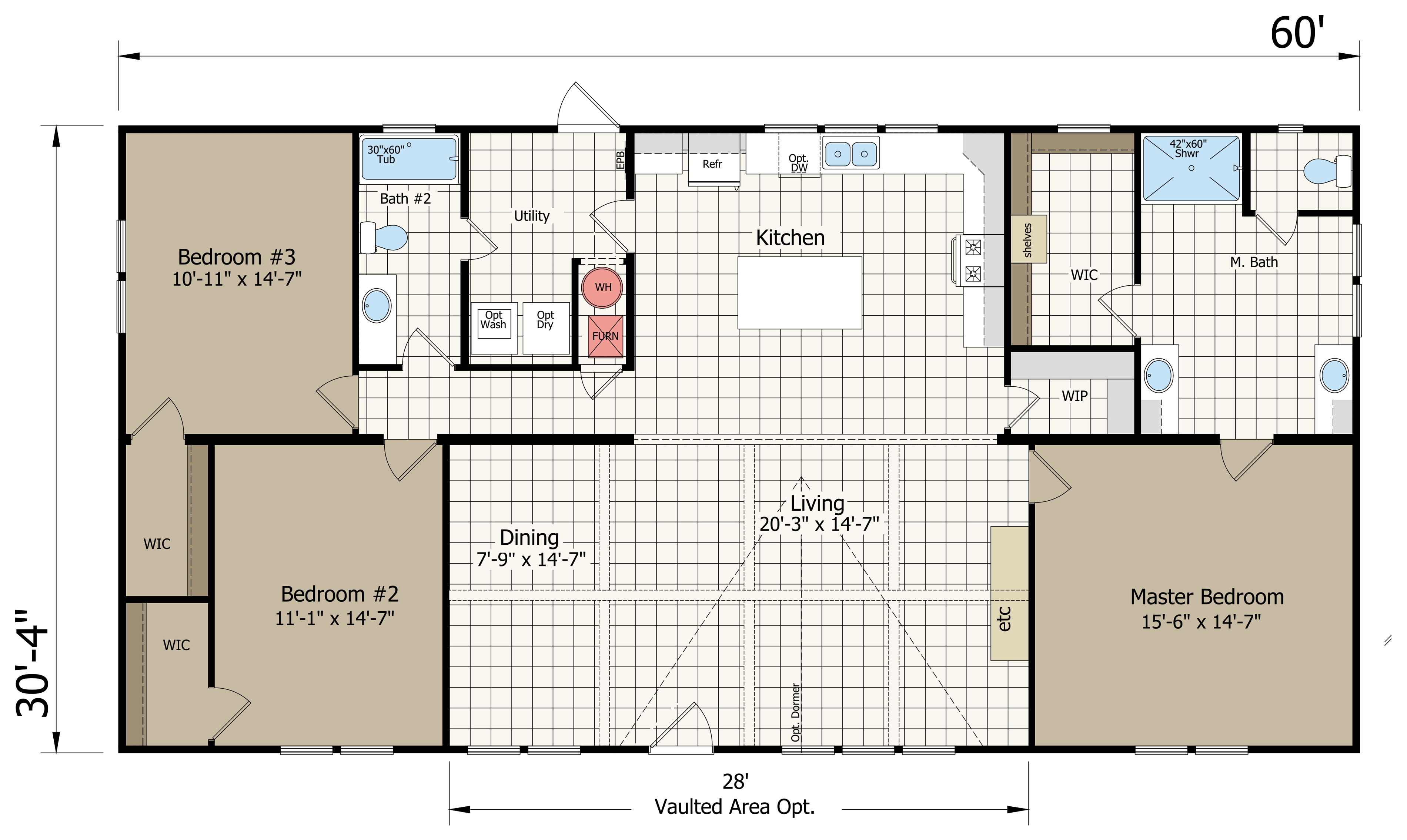 Floor plan for The Dauphine