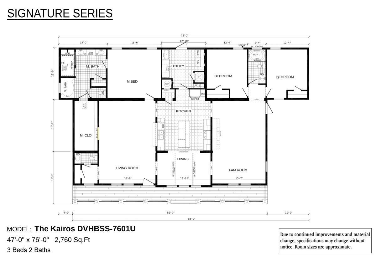 Floor plan for The Kairos 7601U