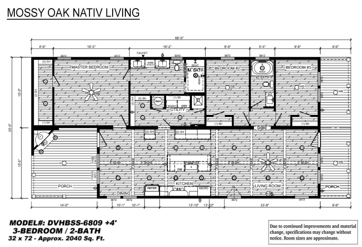 Floor plan for The Robin's Nest #2